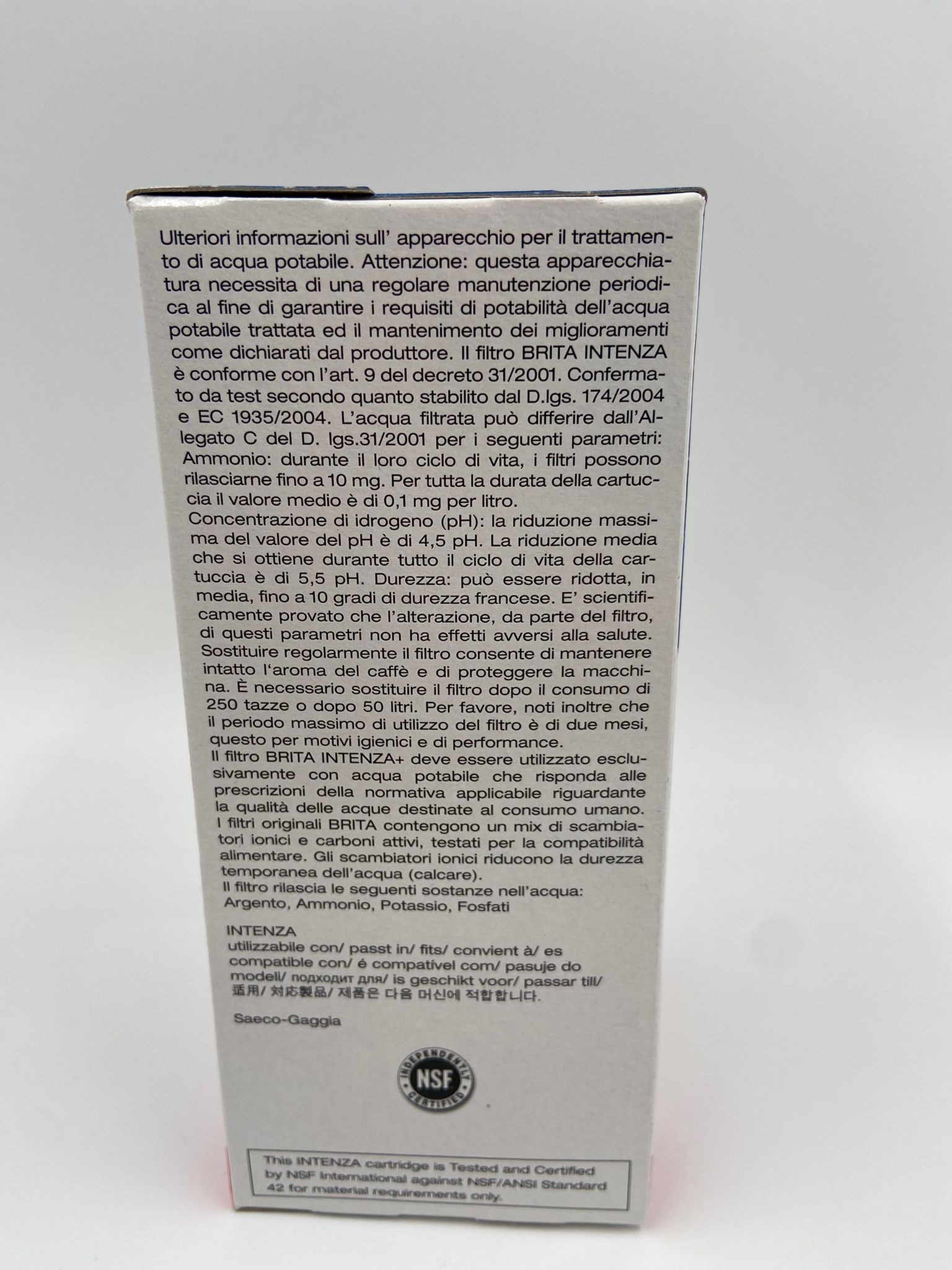 GAGGIA PHILIPS SAECO Filtro Brita Intenza CA6702/10