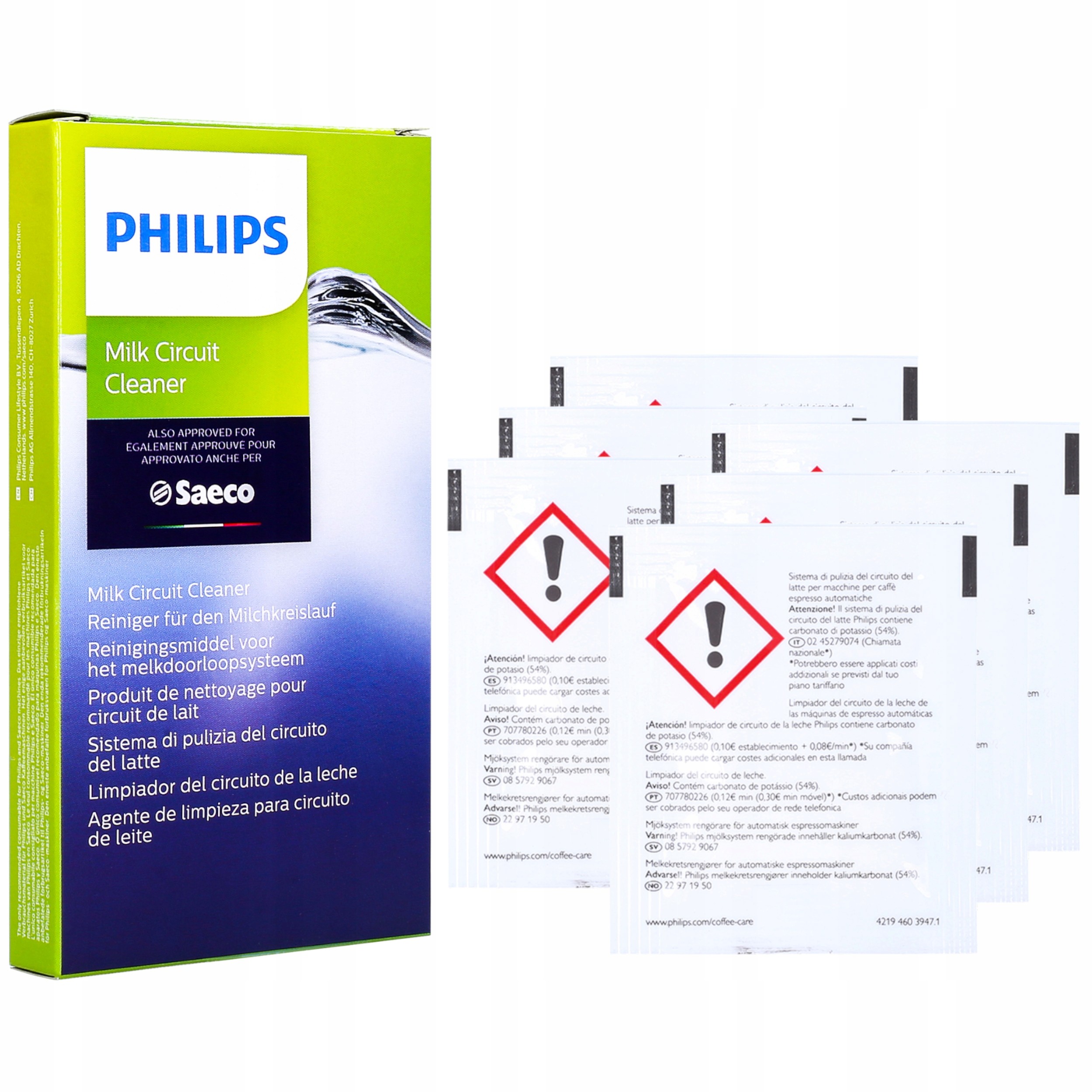 PHILIPS 6 Bustine Pulizia Circuito Latte