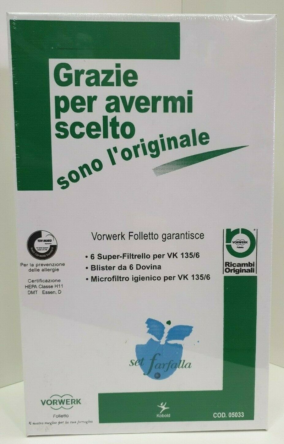 FOLLETTO VORWERK Set Farfalla VK135 VK136 Originale