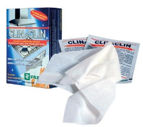 FABER Salviette Pulizia/Protezione Acciaio Clin&Clin