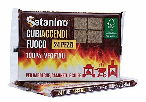 SATANINO Accendifuoco Ecologico 24 Cubi