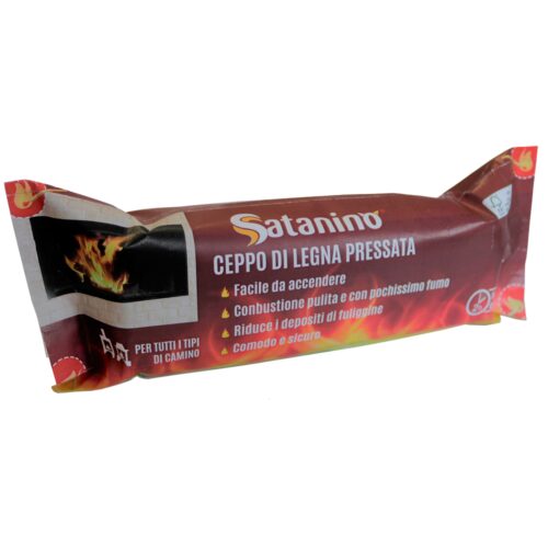 SATANINO Ceppo Di Legno Pressata Per Combustione 1Kg