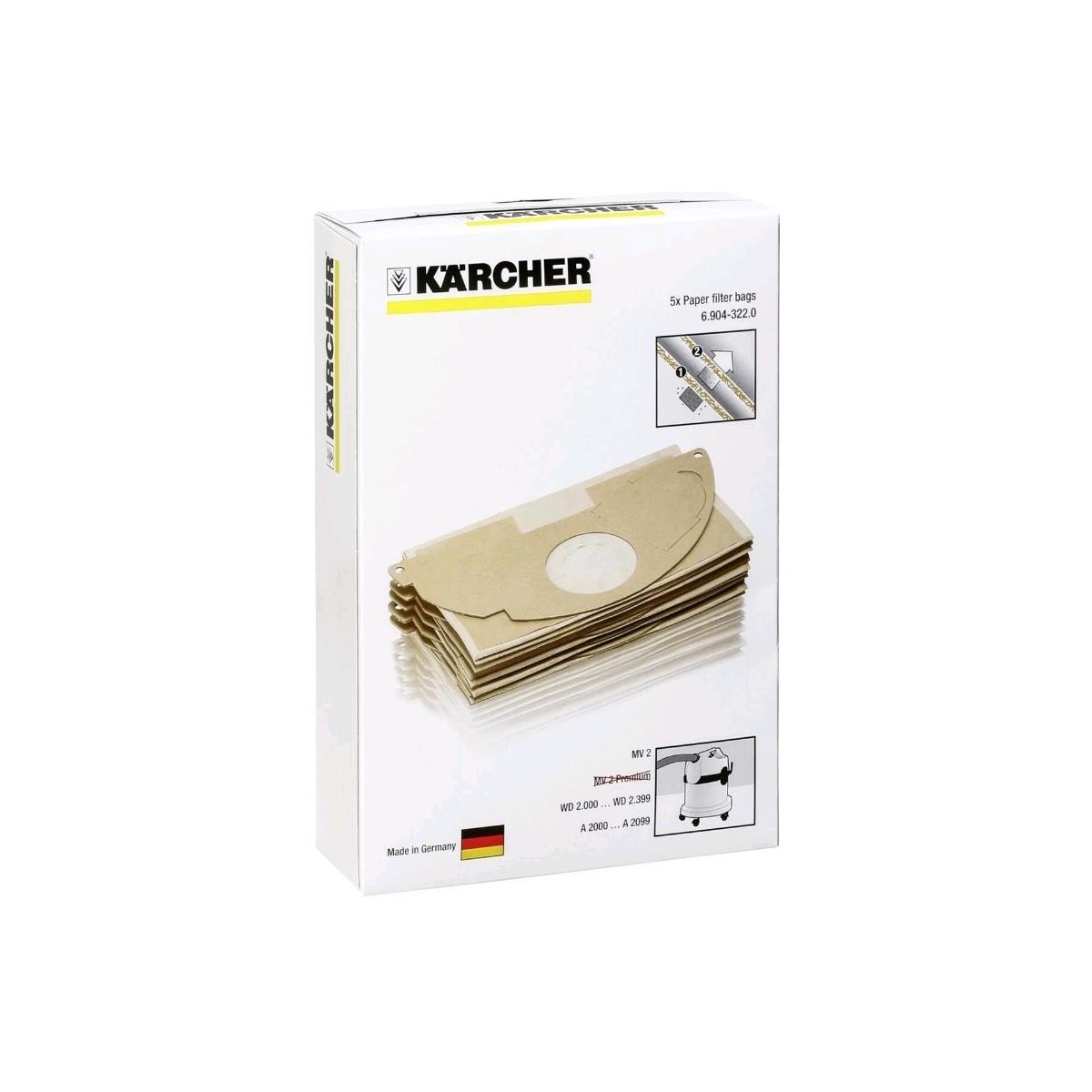 KARCHER Sacchetti per bidone WD2