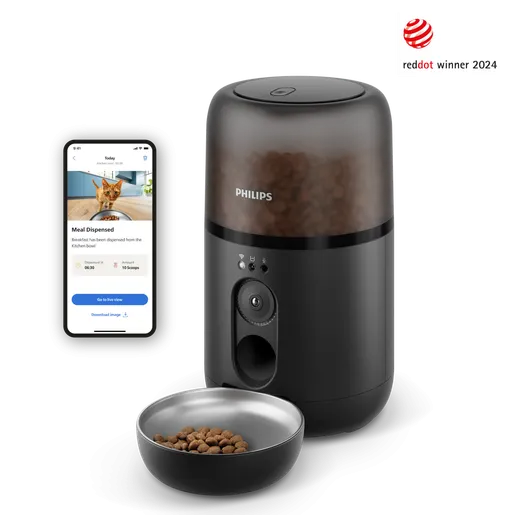PHILIPS Distributore Cibo smart con telecamera per animali domestici PAW5320/02